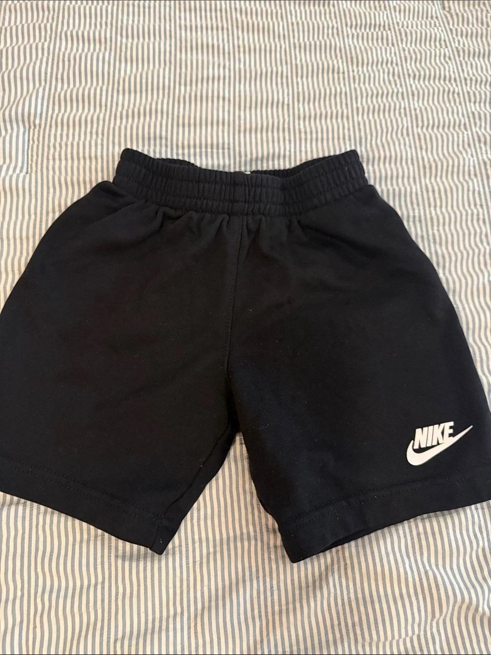 Nike Black Kids Athletic Shorts with White Logo